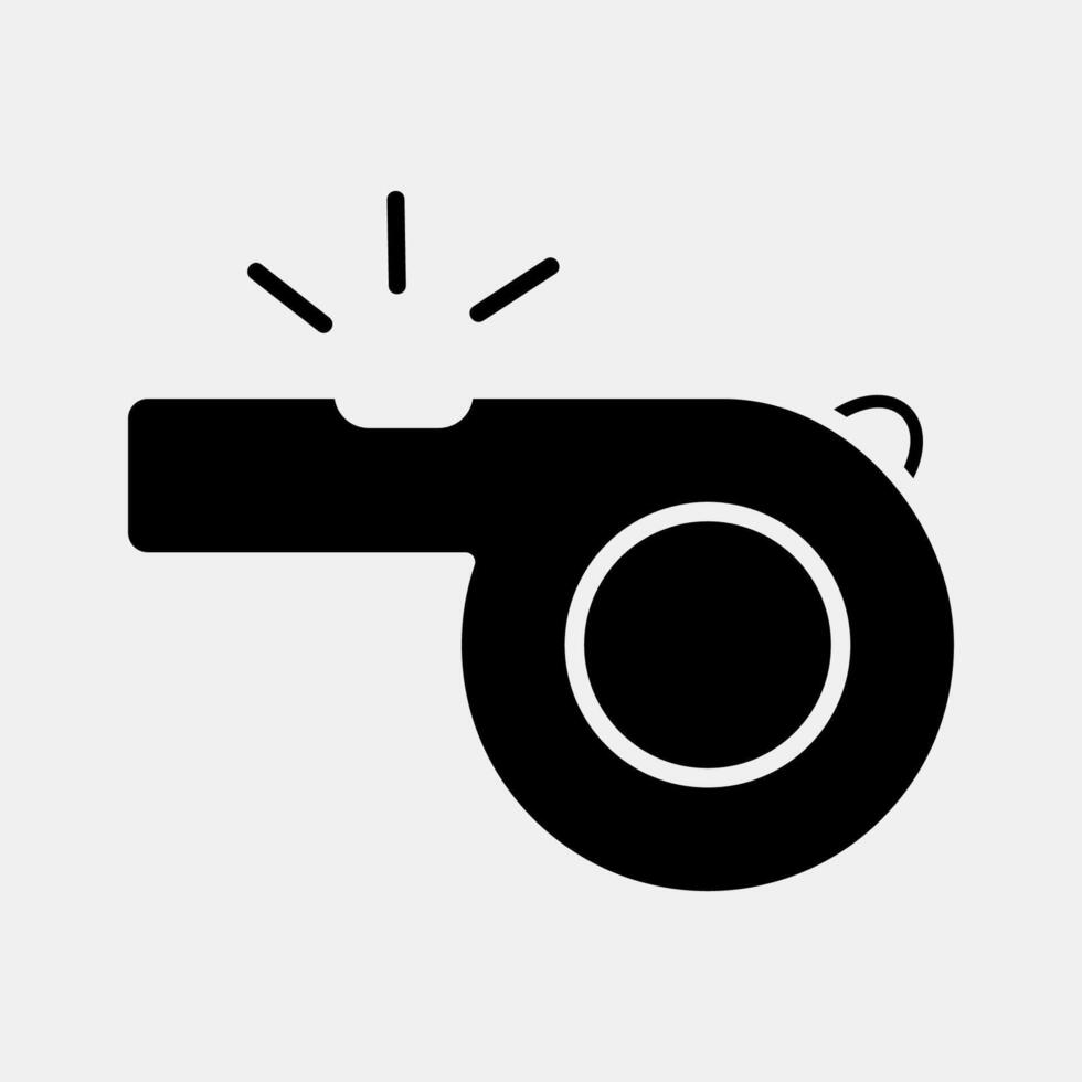 Icon whistle. Football and soccer elements. Icon in glyph style. vector