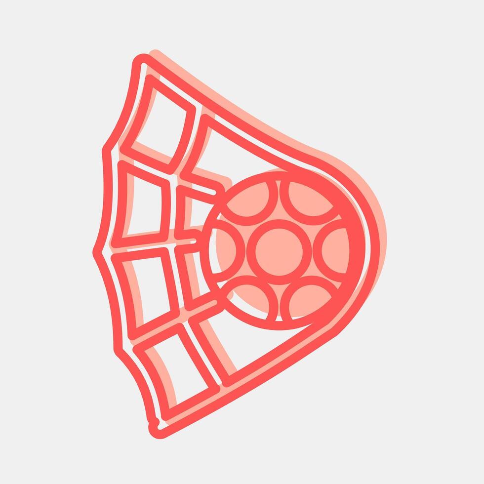 Icon goal. Football and soccer elements. Icon in two tone style. vector