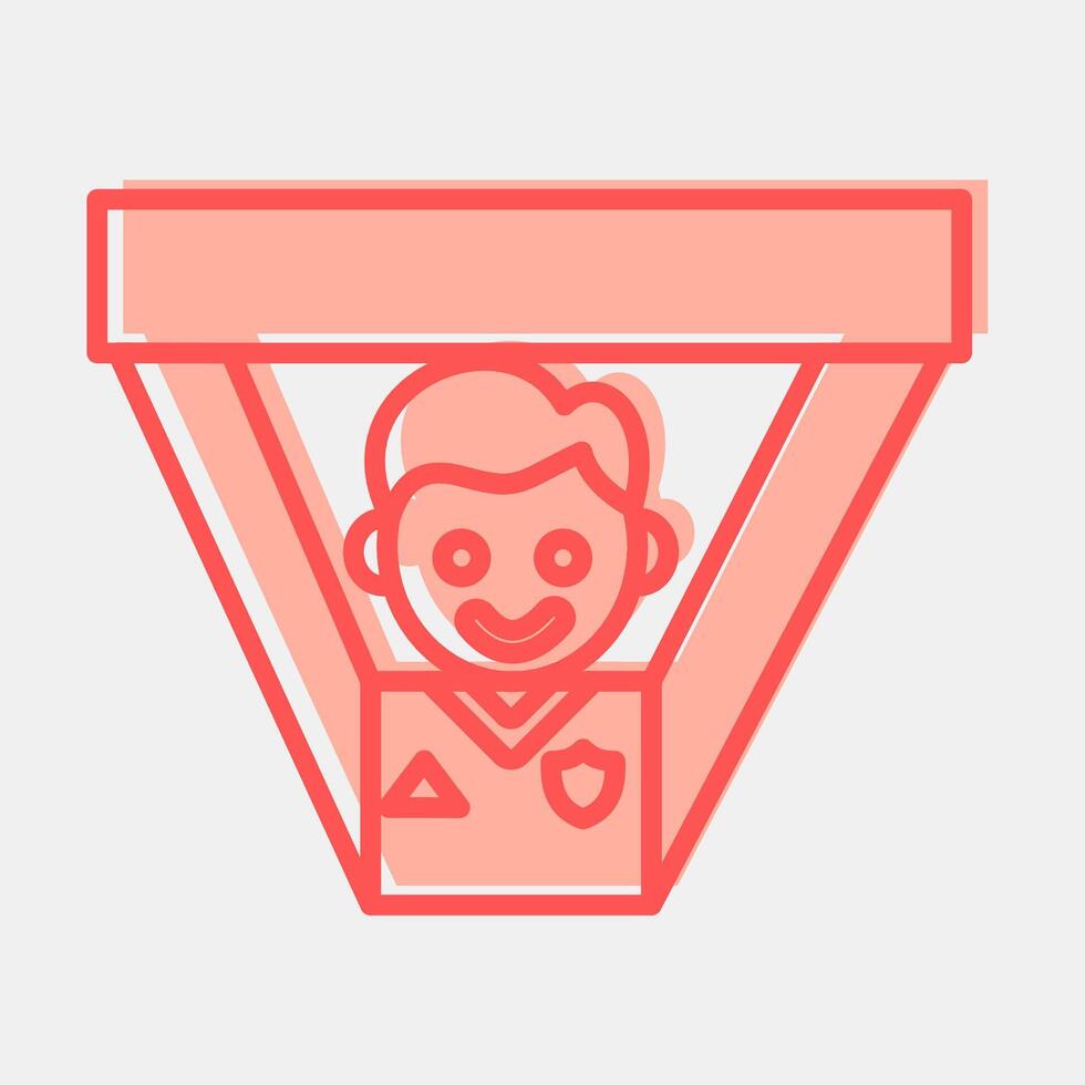 Icon supporter. Football and soccer elements. Icon in two tone style. vector