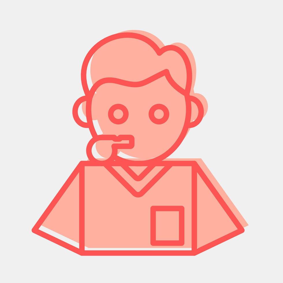 Icon referee. Football and soccer elements. Icon in two tone style. vector