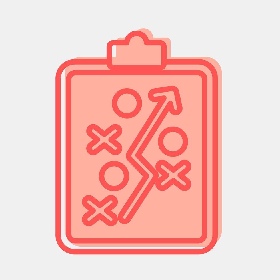 Icon strategy. Football and soccer elements. Icon in two tone style. vector