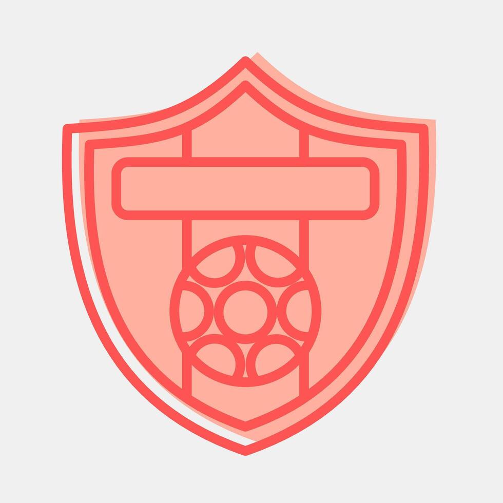 Icon team. Football and soccer elements. Icon in two tone style. vector
