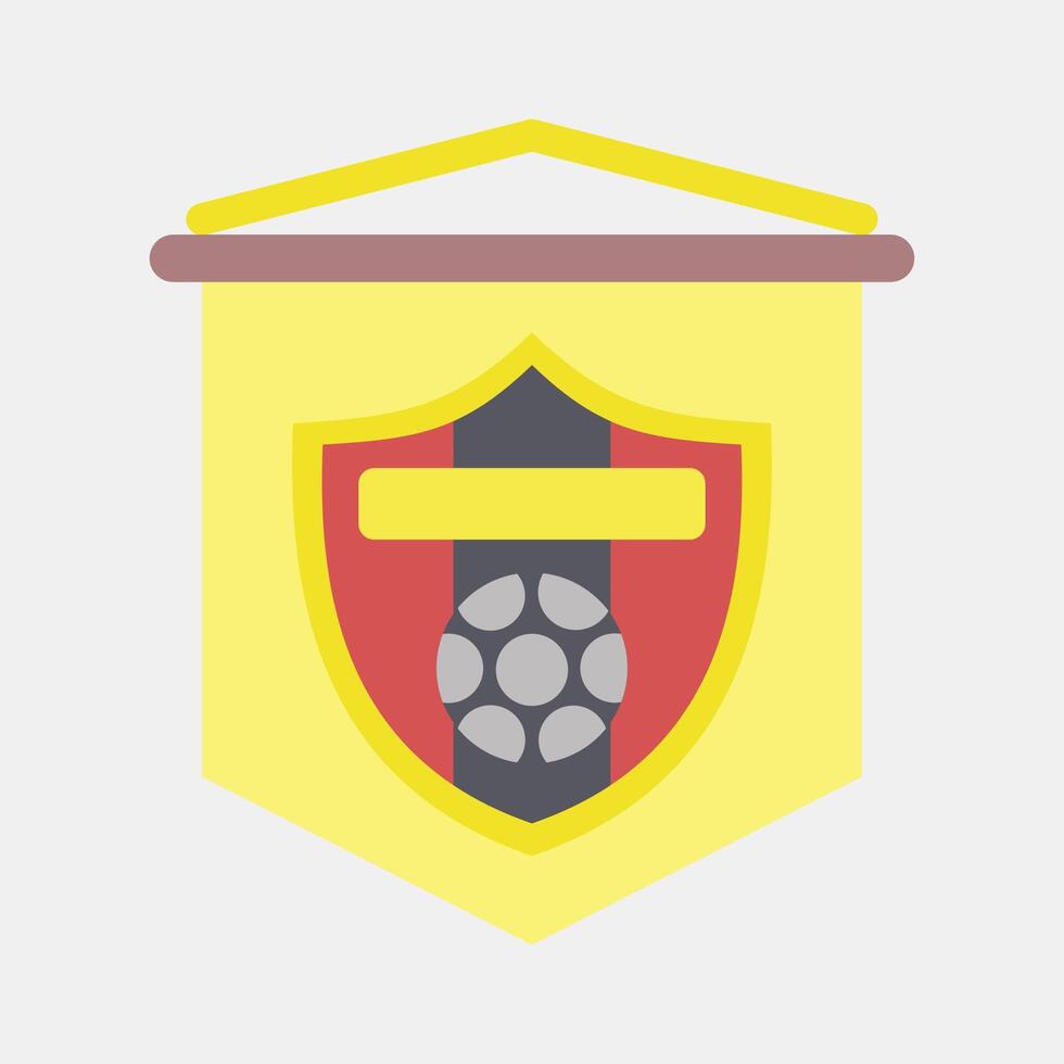 Icon flag. Football and soccer elements. Icon in flat style. vector