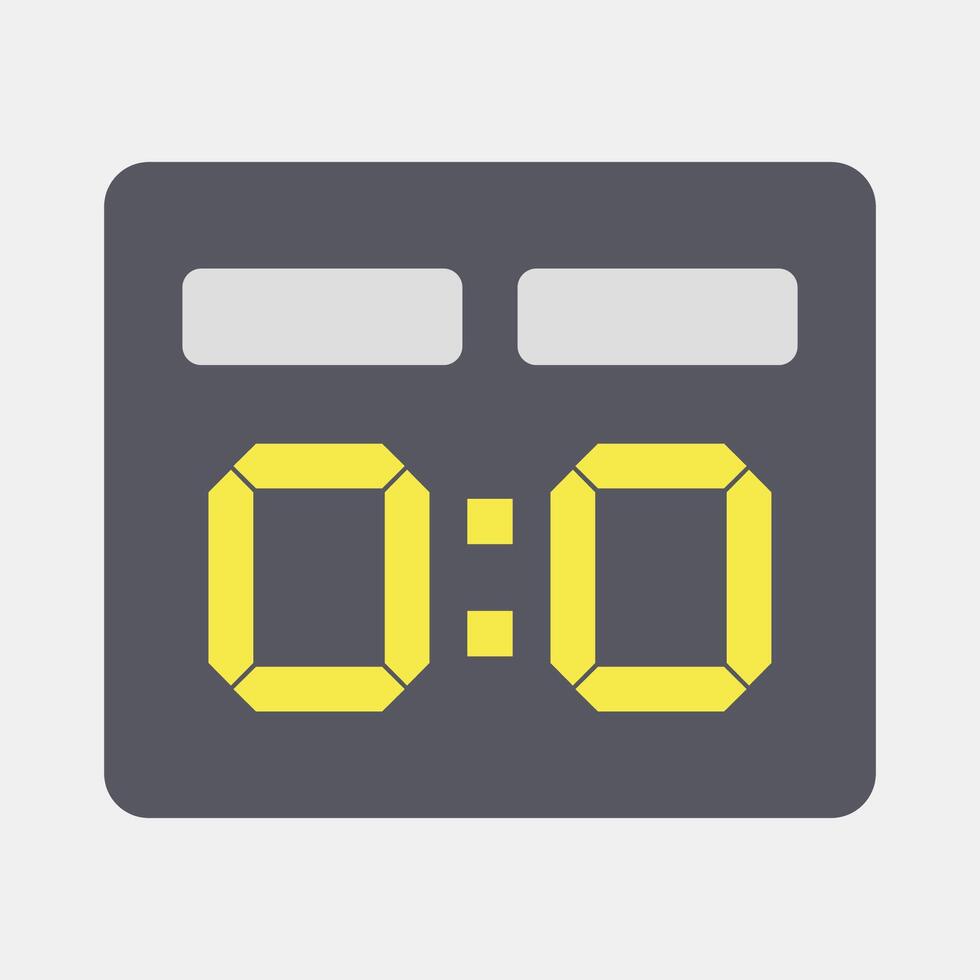 Icon score board. Football and soccer elements. Icon in flat style. vector