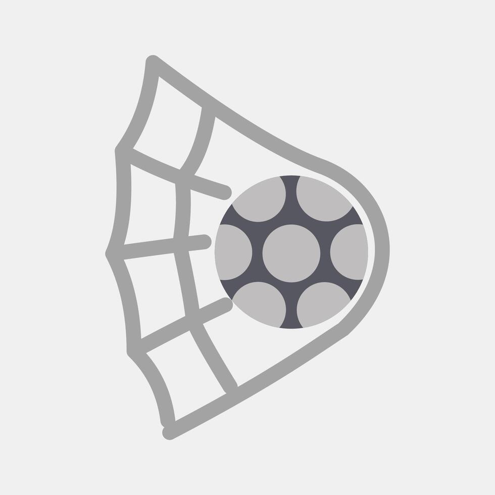 Icon goal. Football and soccer elements. Icon in flat style. vector