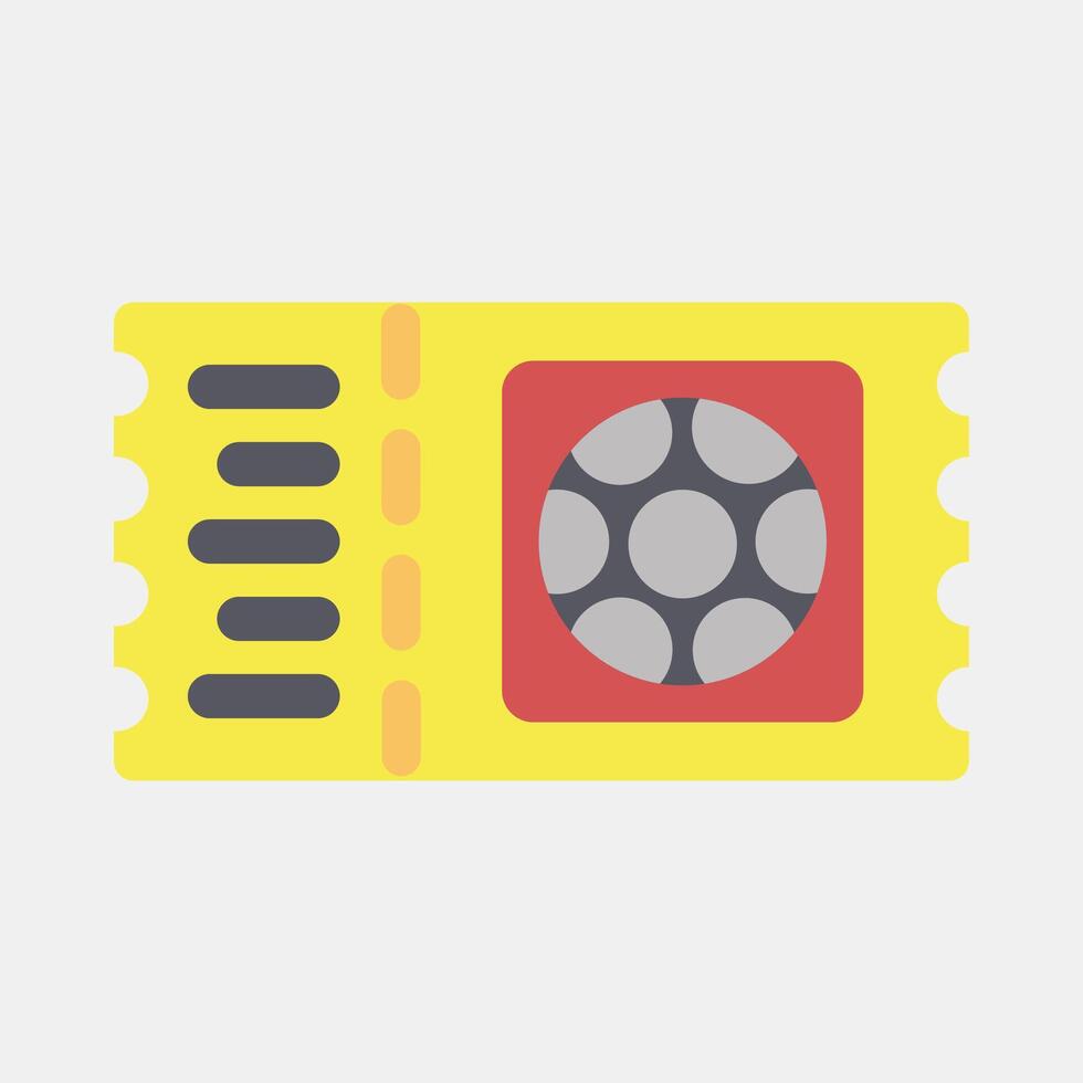 Icon ticket. Football and soccer elements. Icon in flat style. vector