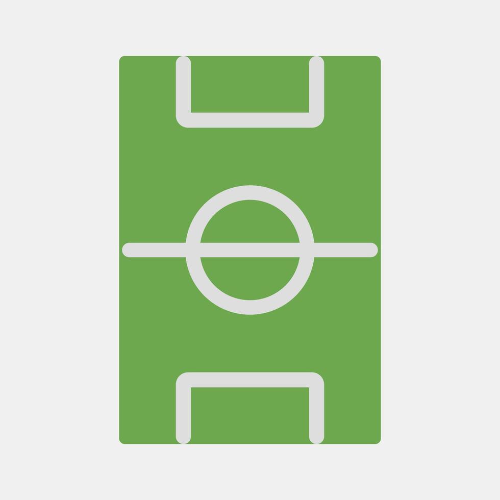 Icon field. Football and soccer elements. Icon in flat style. vector