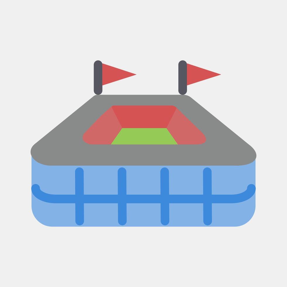 Icon stadium. Football and soccer elements. Icon in flat style. vector