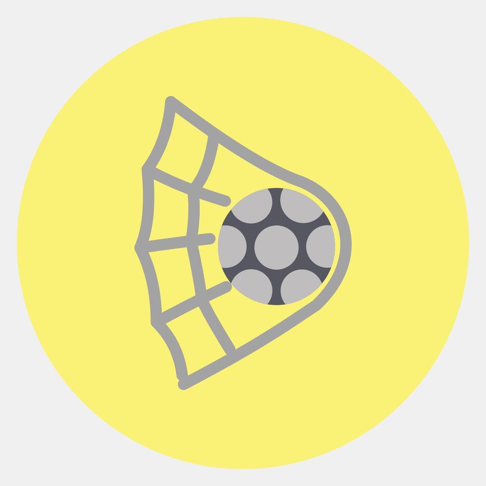 Icon goal. Football and soccer elements. Icon in color mate style. vector