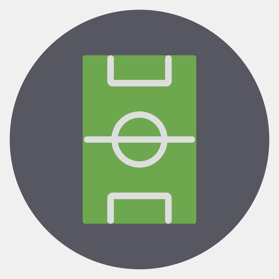 Icon field. Football and soccer elements. Icon in color mate style. vector