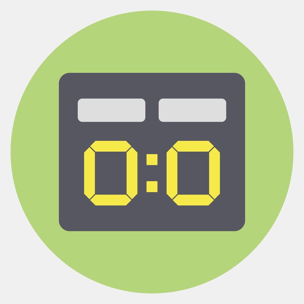 Icon score board. Football and soccer elements. Icon in color mate style. vector