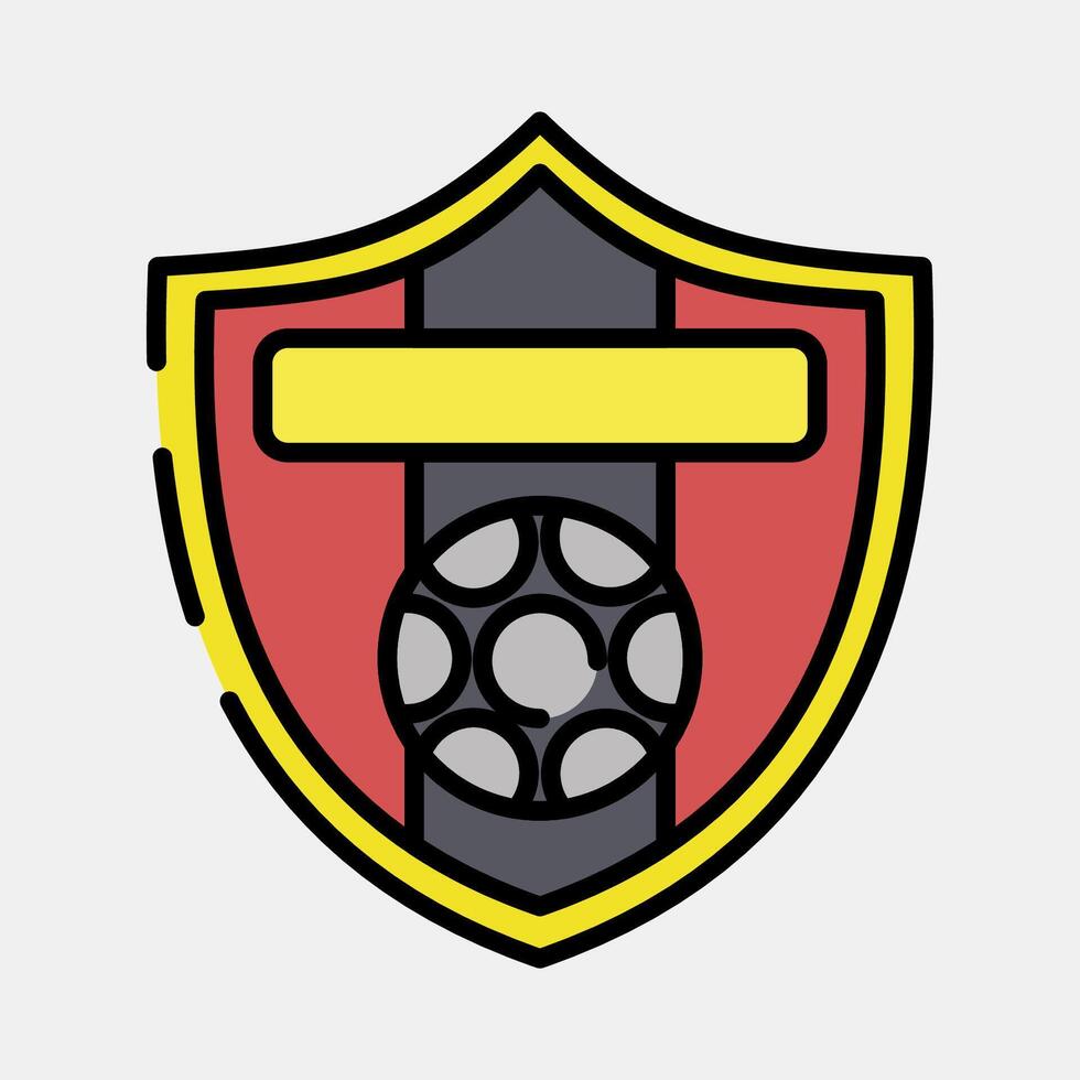 Icon team. Football and soccer elements. Icon in filled line style. vector