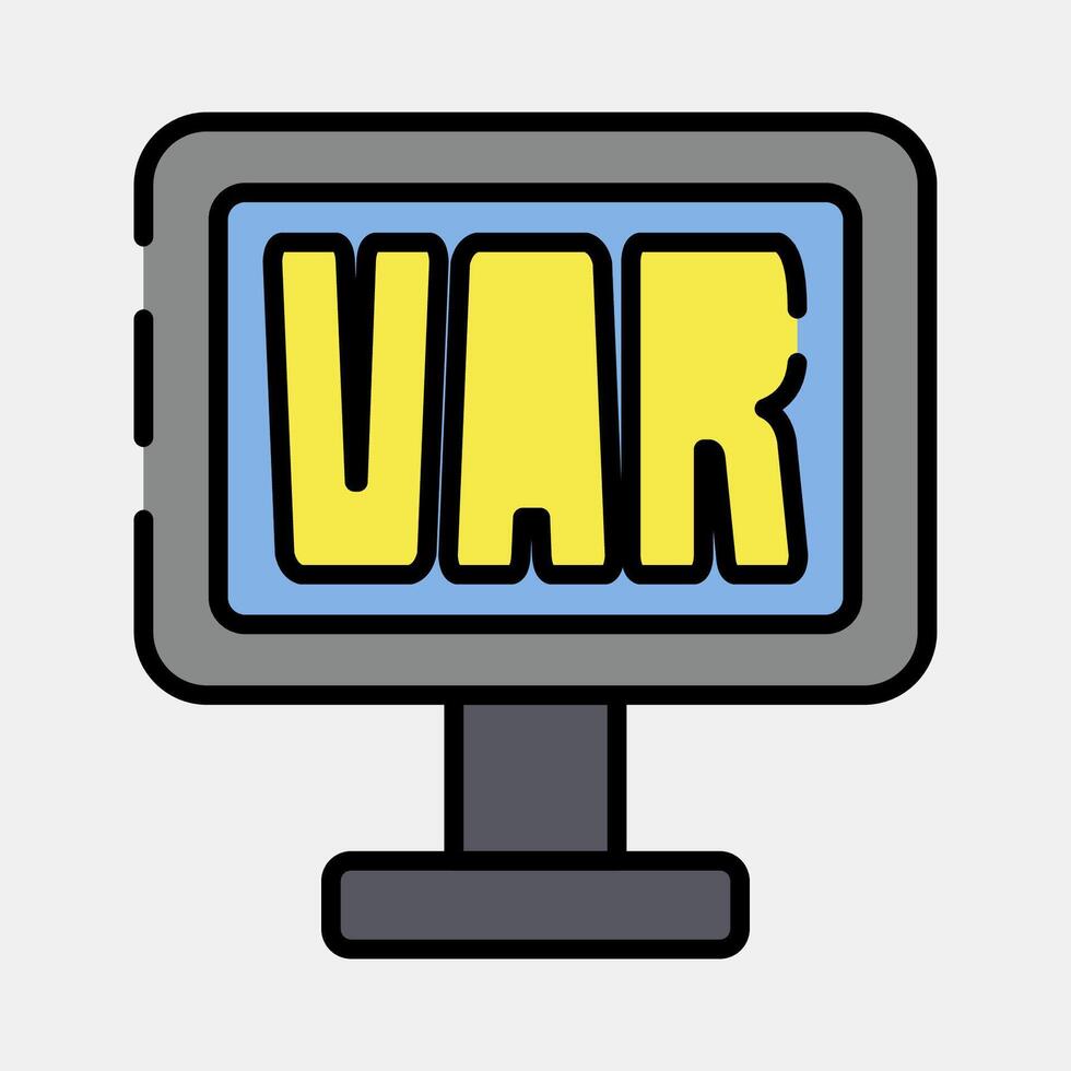 Icon var. Football and soccer elements. Icon in filled line style. vector