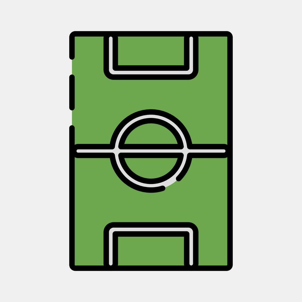 Icon field. Football and soccer elements. Icon in filled line style. vector