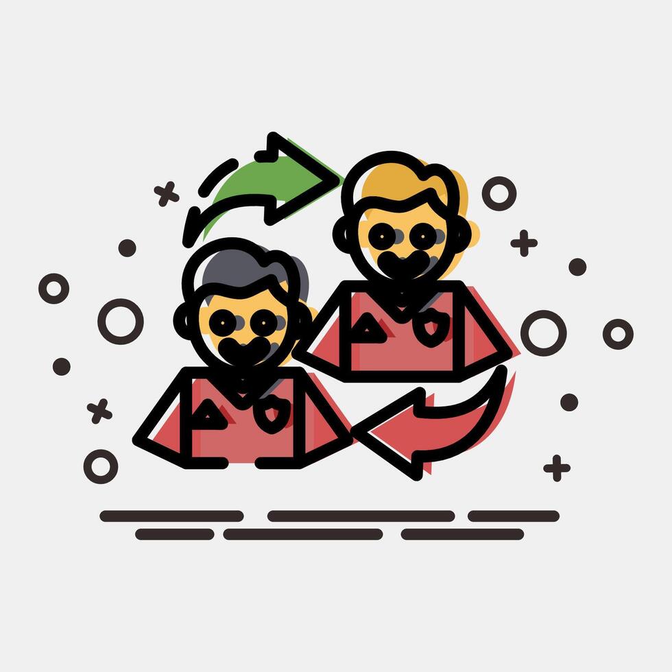 Icon subtitution. Football and soccer elements. Icon in MBE style. vector