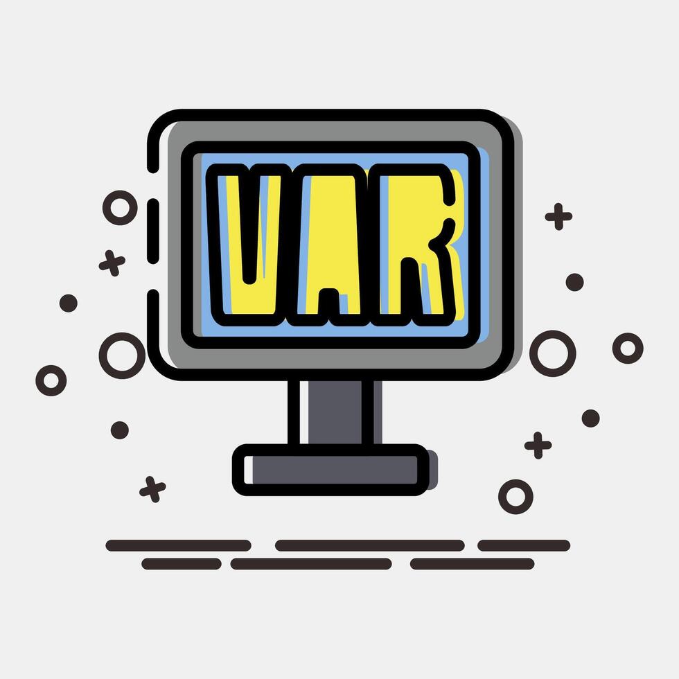 Icon var. Football and soccer elements. Icon in MBE style. vector