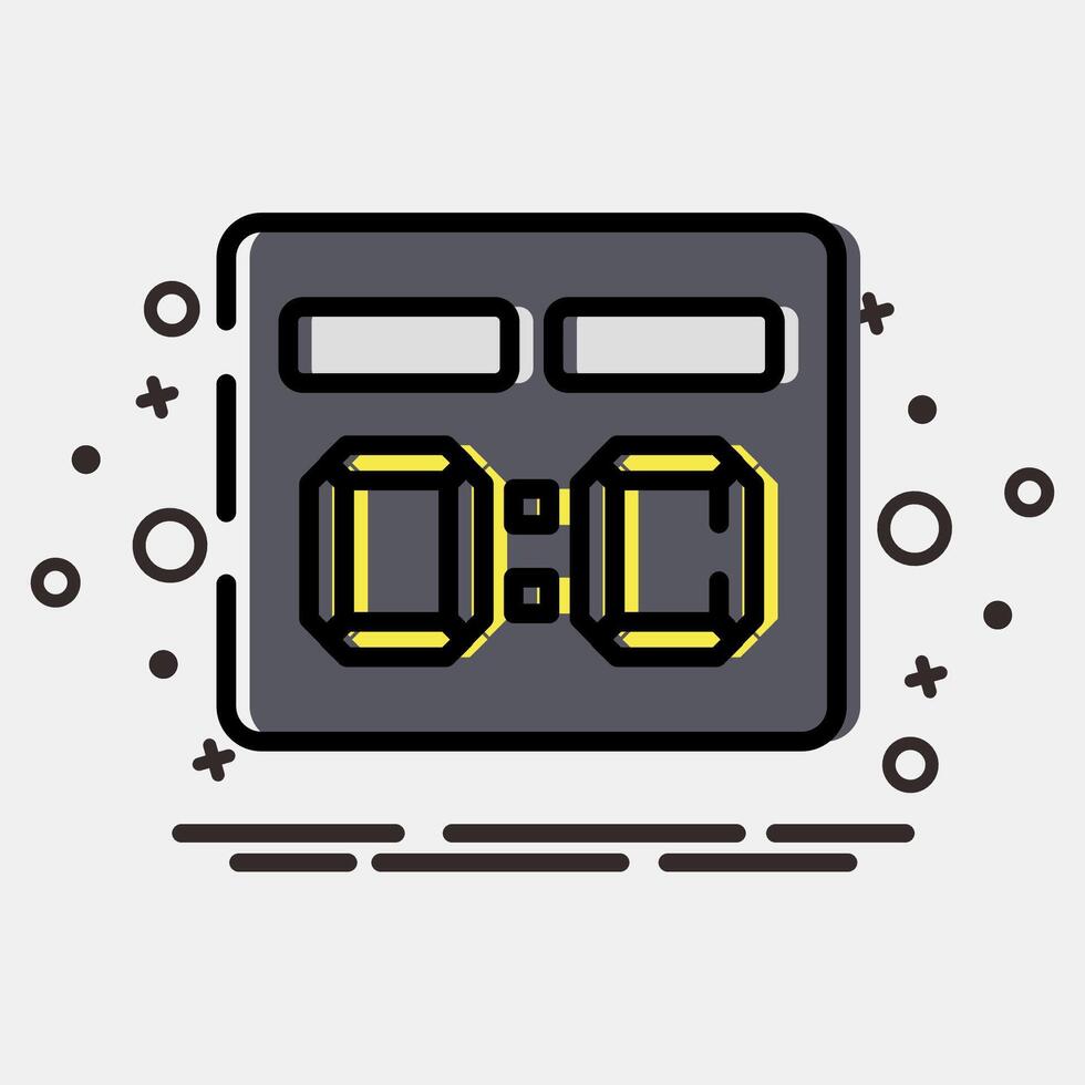 Icon score board. Football and soccer elements. Icon in MBE style. vector