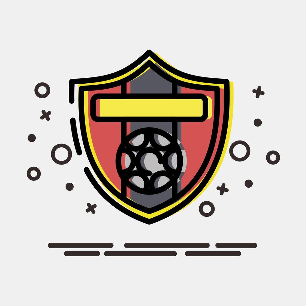 Icon team. Football and soccer elements. Icon in MBE style. vector