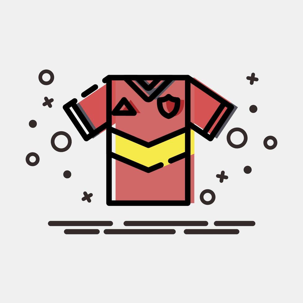 Icon jersey. Football and soccer elements. Icon in MBE style. vector