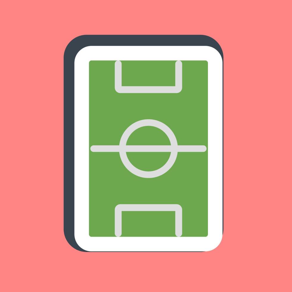 Sticker field. Football and soccer elements. vector