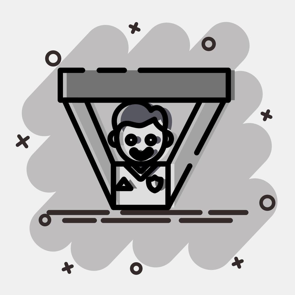 Icon supporter. Football and soccer elements. Icon in comic style. vector