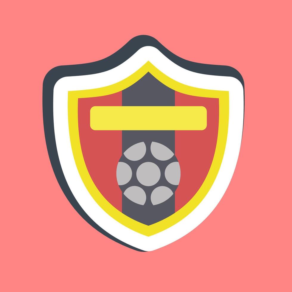 Sticker team. Football and soccer elements. vector