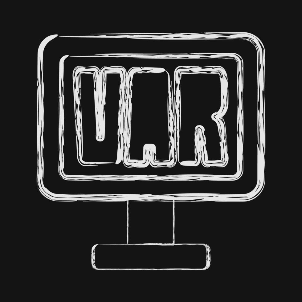 Icon var. Football and soccer elements. Icon in chalk style. vector