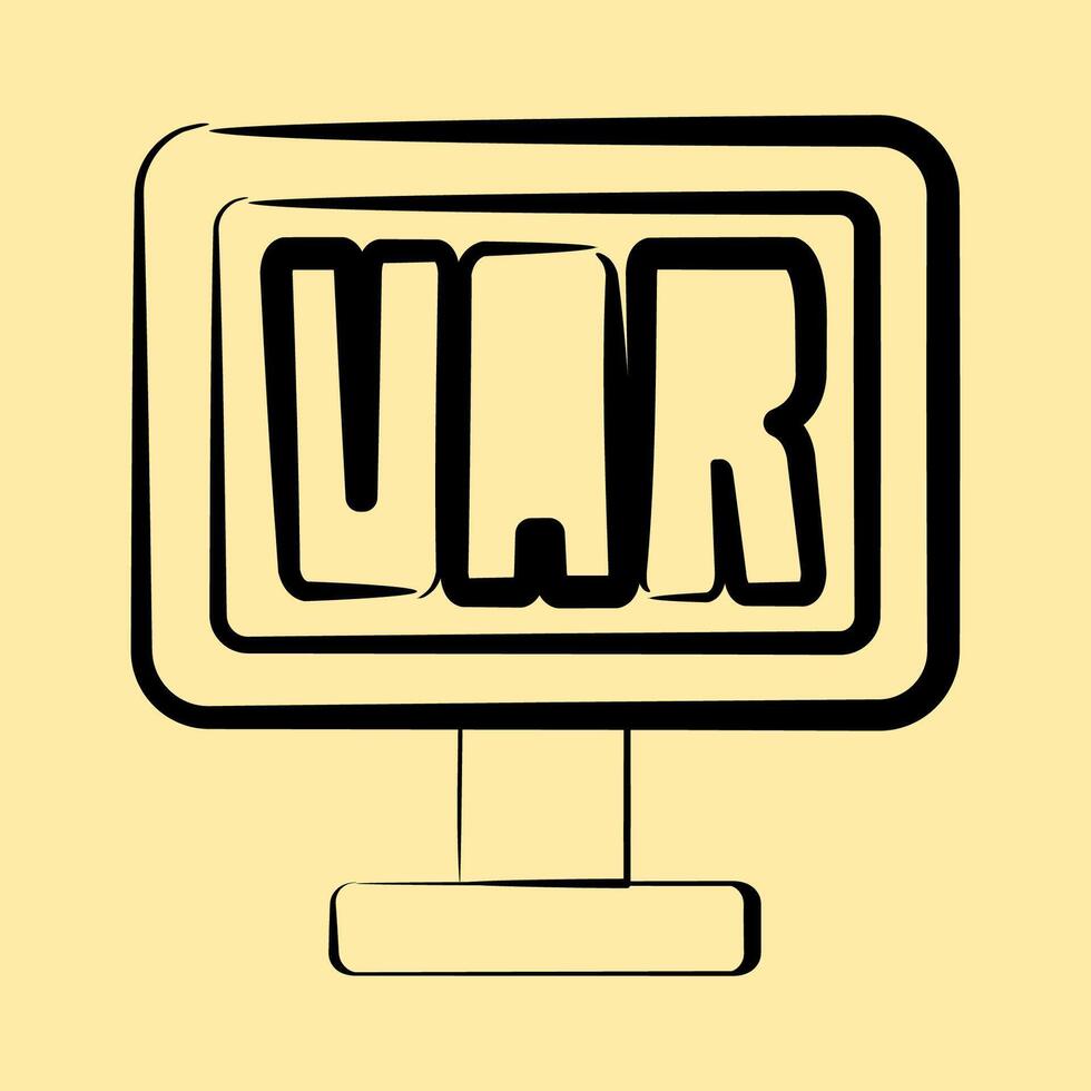 Icon var. Football and soccer elements. Icon in hand drawn style. vector