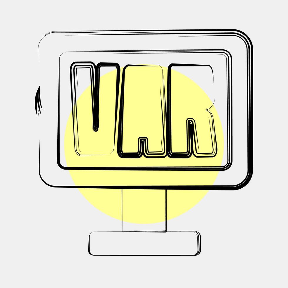 Icon var. Football and soccer elements. Icon in color spot style. vector
