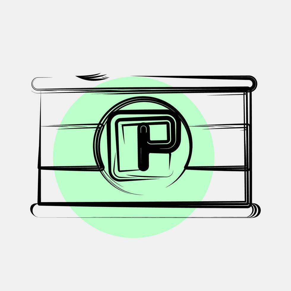 Icon captain armband. Football and soccer elements. Icon in color spot style. vector