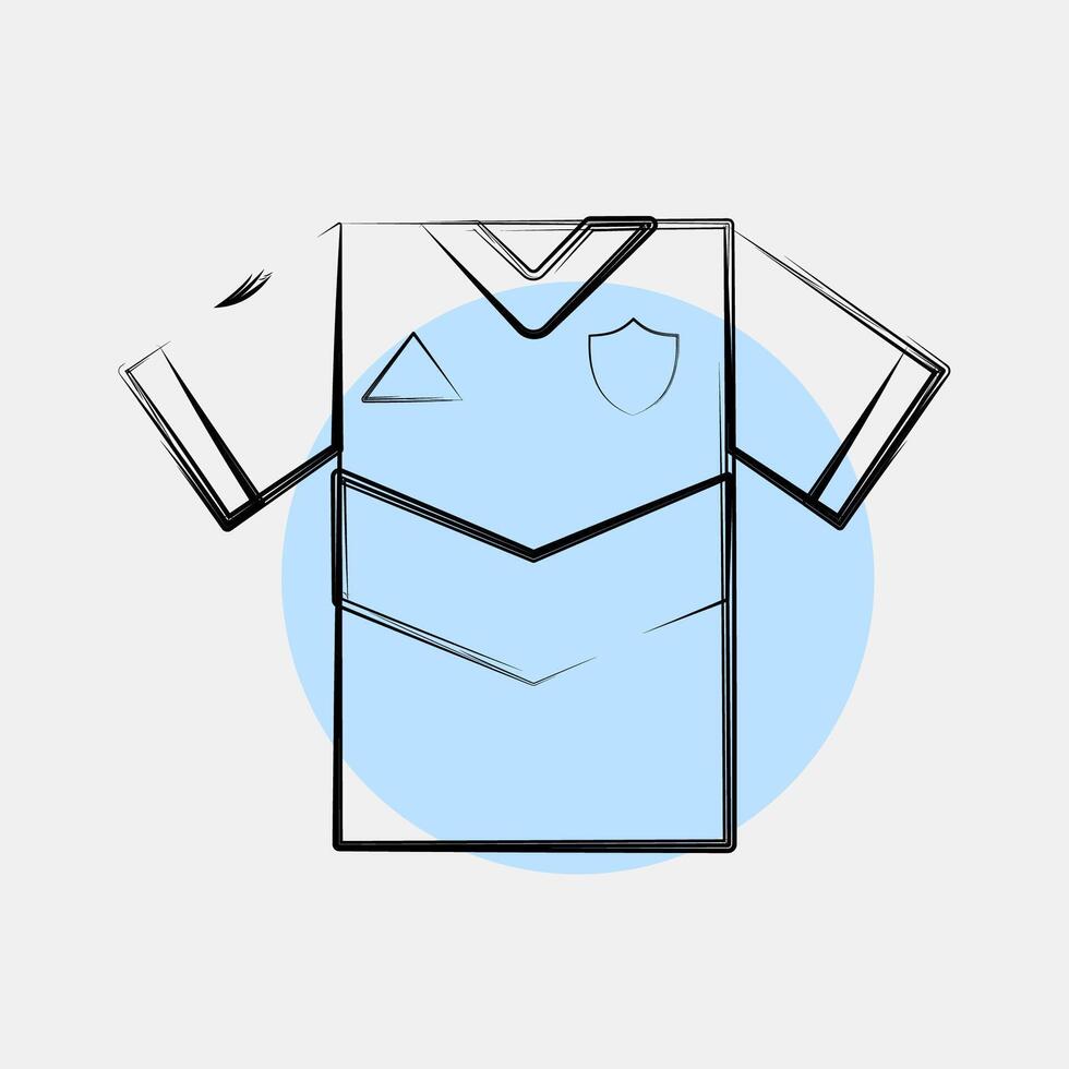 Icon jersey. Football and soccer elements. Icon in color spot style. vector