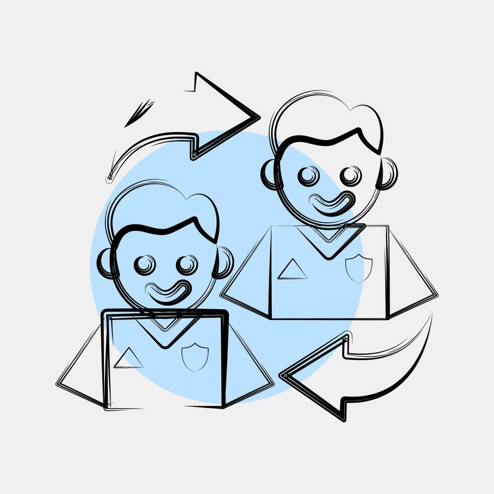 Icon subtitution. Football and soccer elements. Icon in color spot style. vector