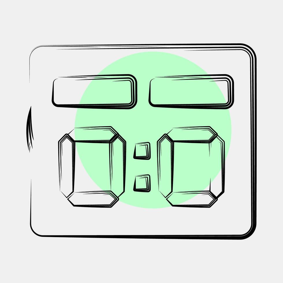 Icon score board. Football and soccer elements. Icon in color spot style. vector