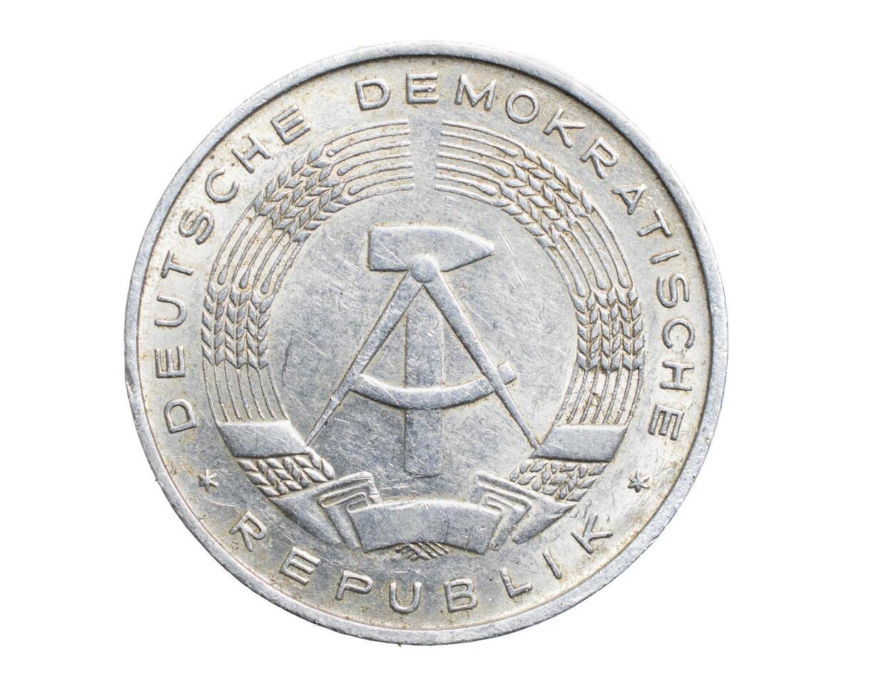 ten German pfennig coin isolated background. photo