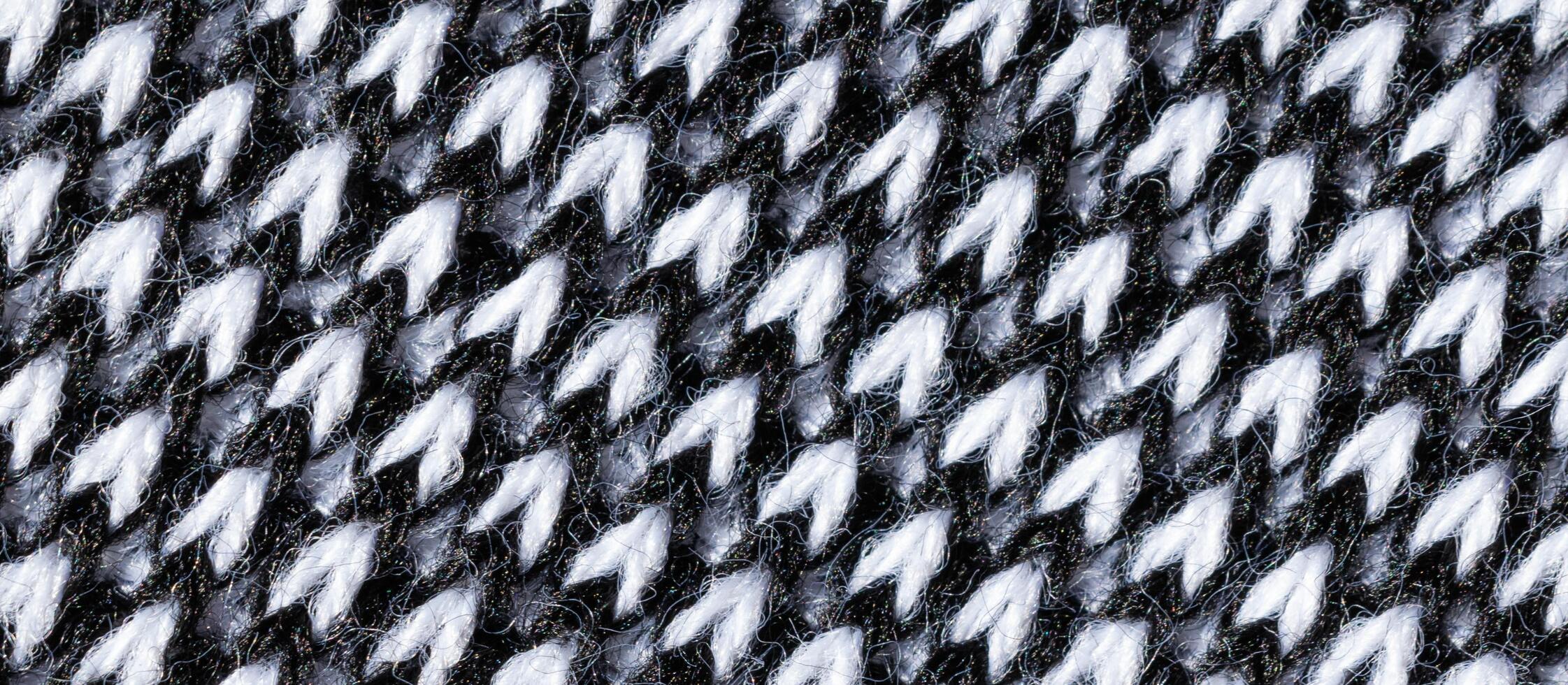cotton material with an interesting black and white pattern photo