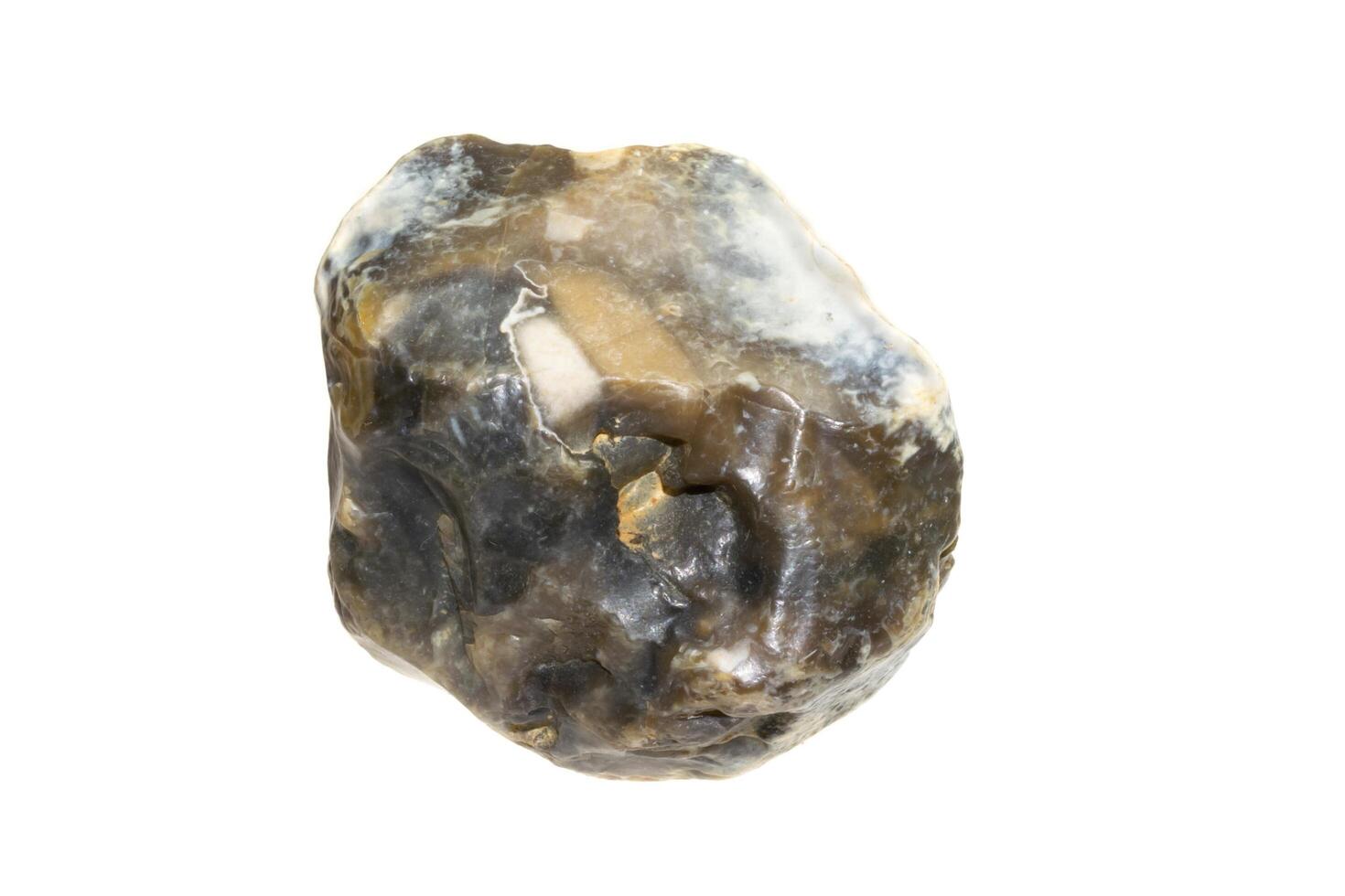 flint on a white isolated background. photo