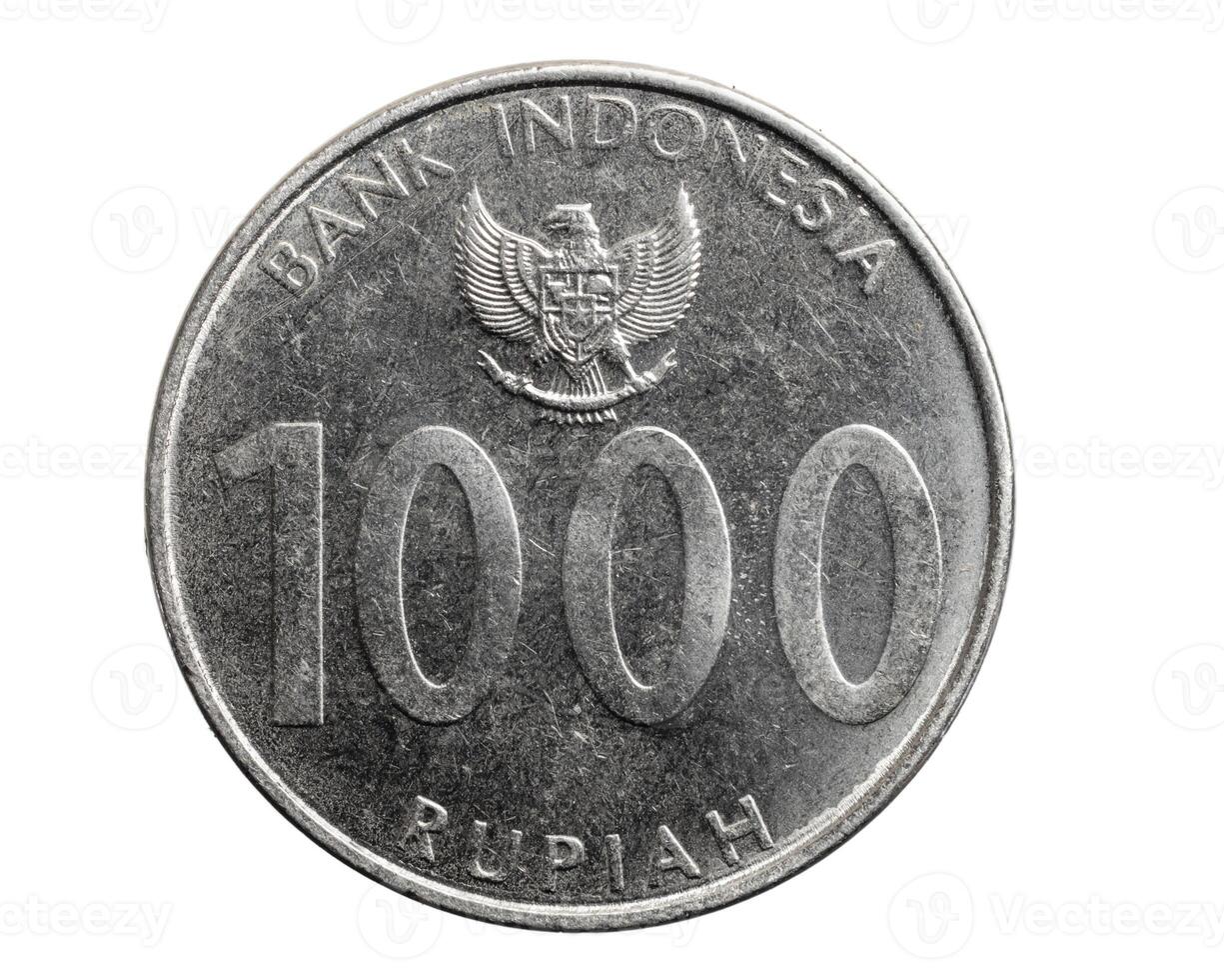 Indonesia thousand rupiah coin isolated background photo