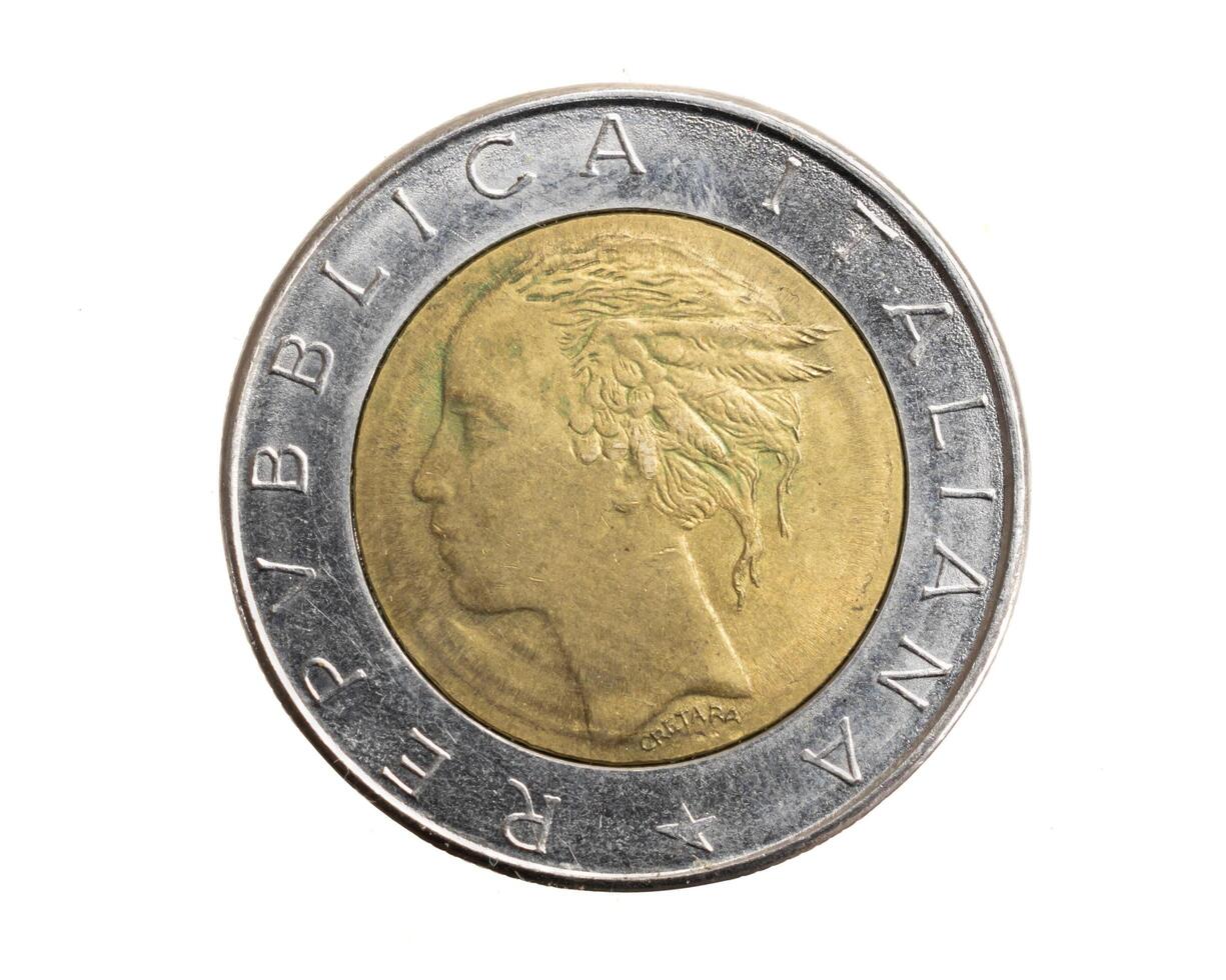 Italy five hundred lira coin photo