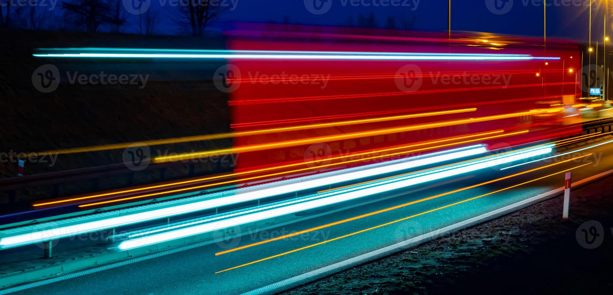 lights of cars at night photo