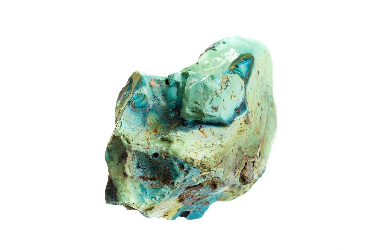 green and blue stones on a white background. photo