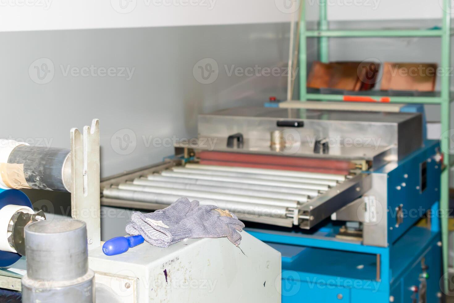 printed circuit board foiling machine with visible details. photo