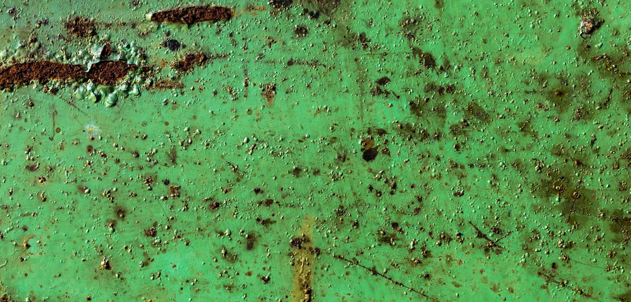 steel sheet painted with green paint. background or textura photo