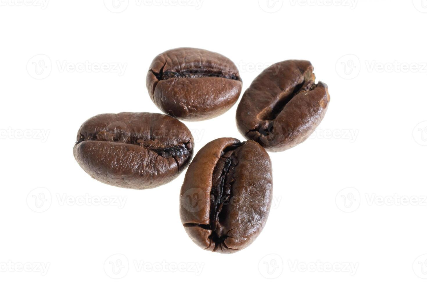 coffee beans on a white isolated background. photo