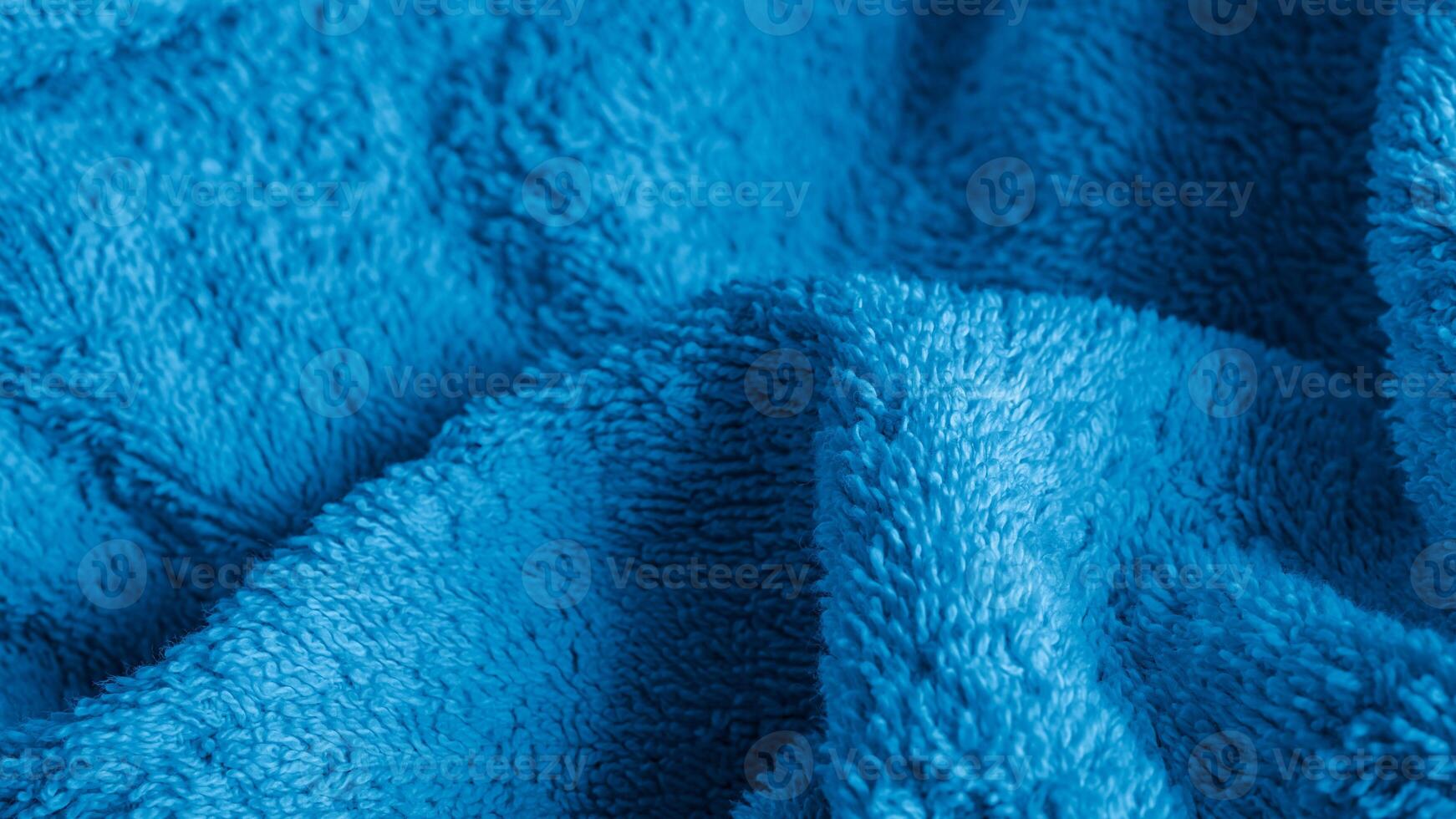 blue cotton fabric with an interesting pattern. photo
