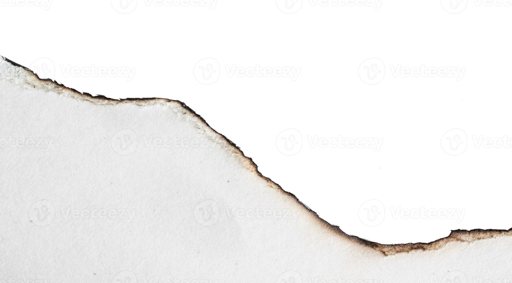 white burnt paper isolated background photo