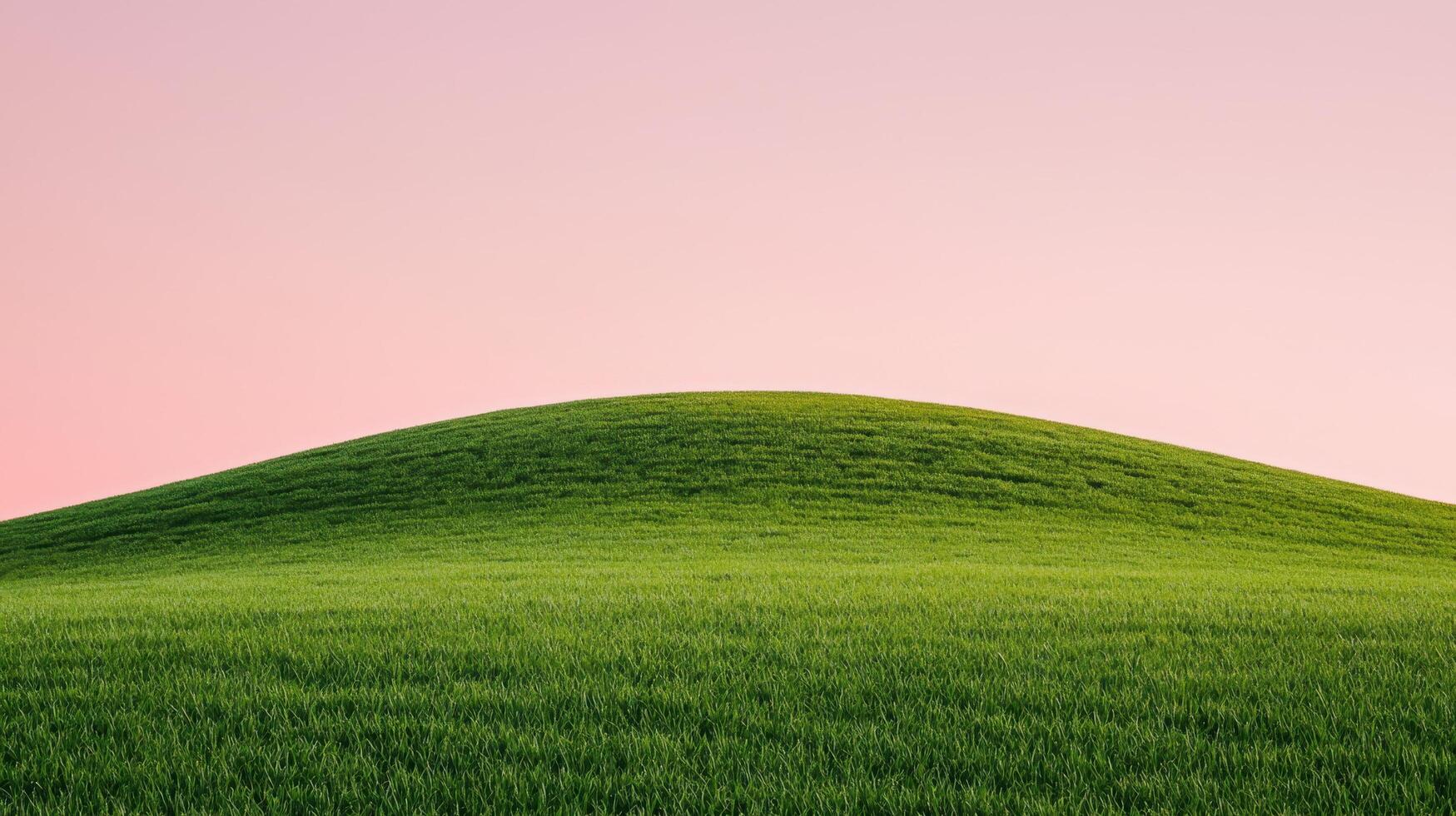 Serene green hill at dusk nature landscape background tranquil environment peaceful viewpoint photo