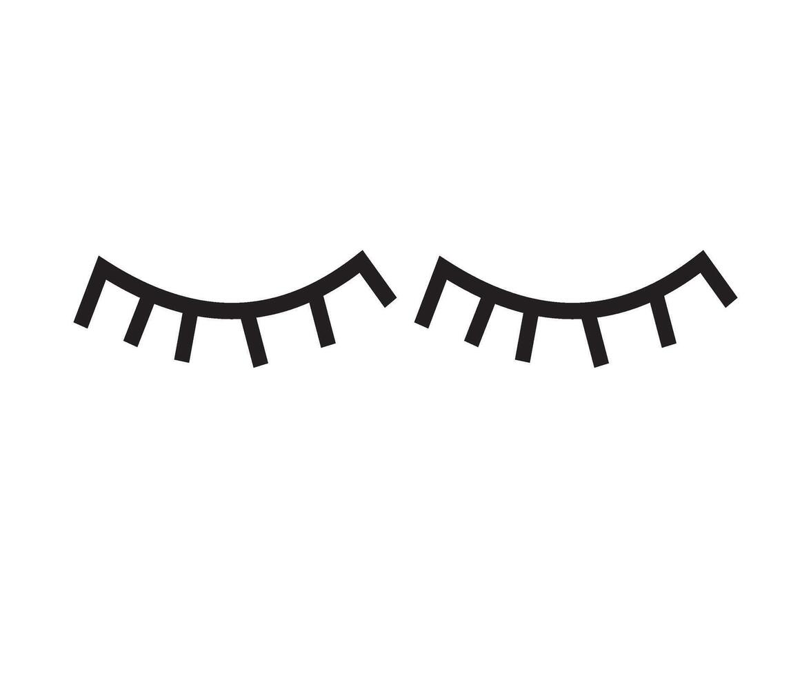 eyelashes graphic symbol vector
