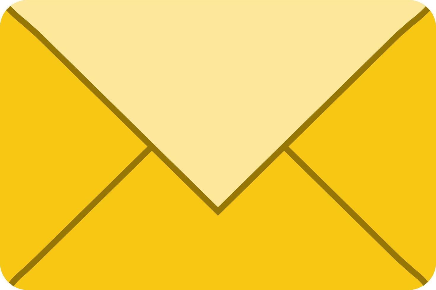 Email envelop icon for contact and communication, illustration isolated on white background for web, message, and marketing design. vector