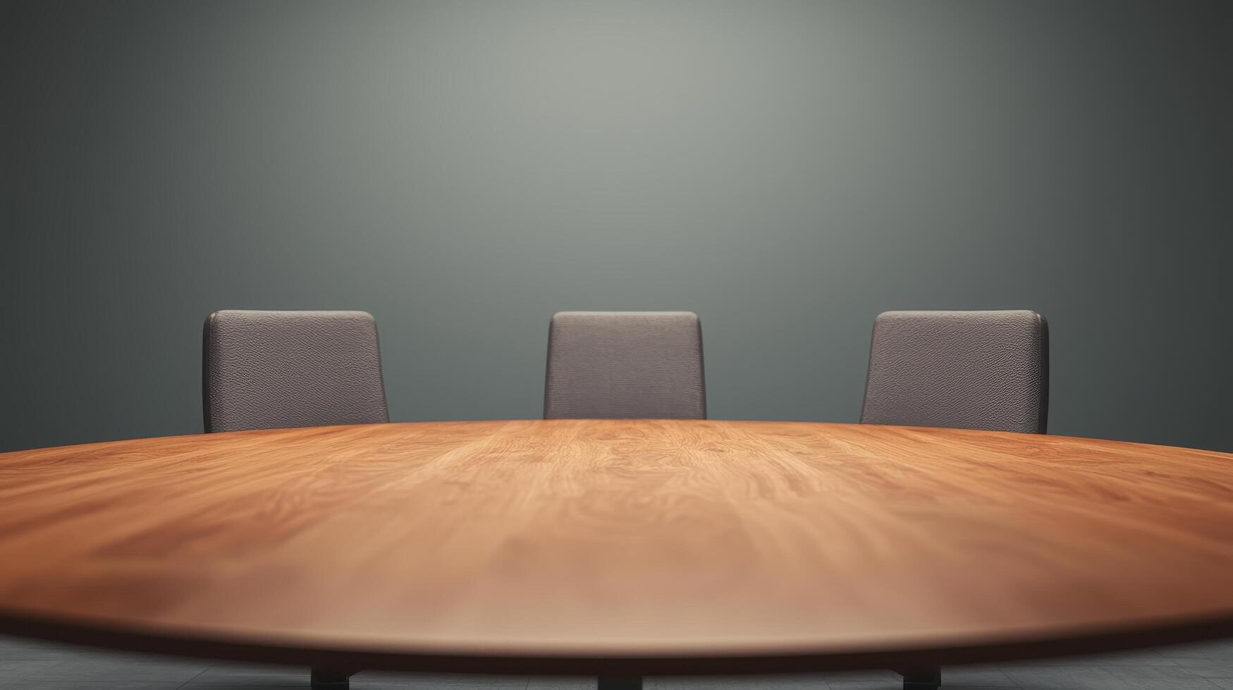 Strategic meeting setting conference room image of round table professional background interior design focused viewpoint photo