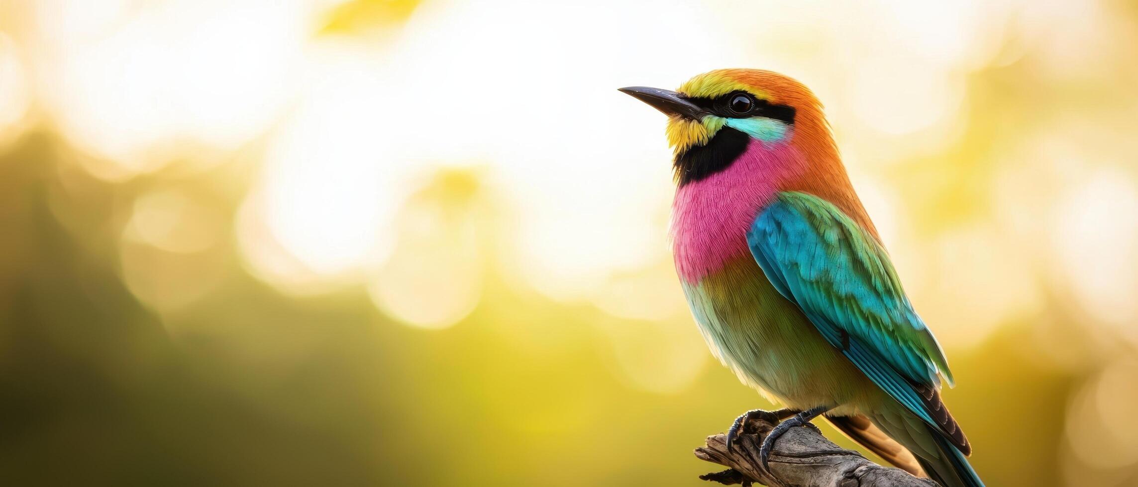 Colorful bird in nature background close-up photography vibrant environment outdoor viewpoint photo